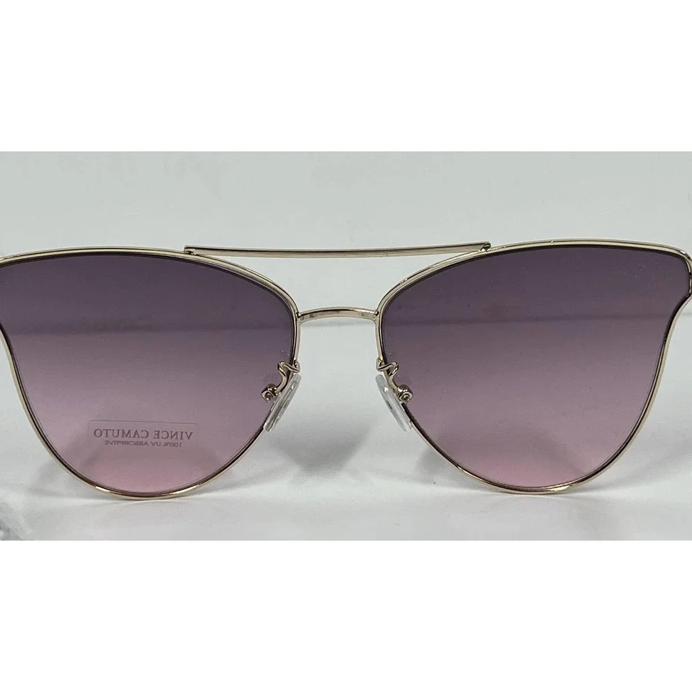 Vince Camuto Gold & Purple Cat Eye Aviator Sunglasses NWT